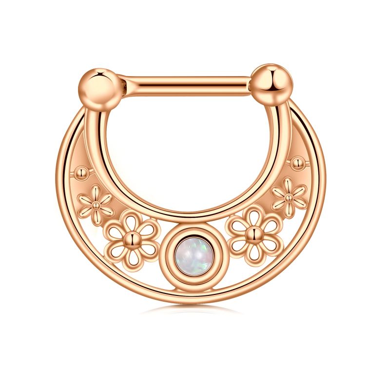 septum clicker rose gold