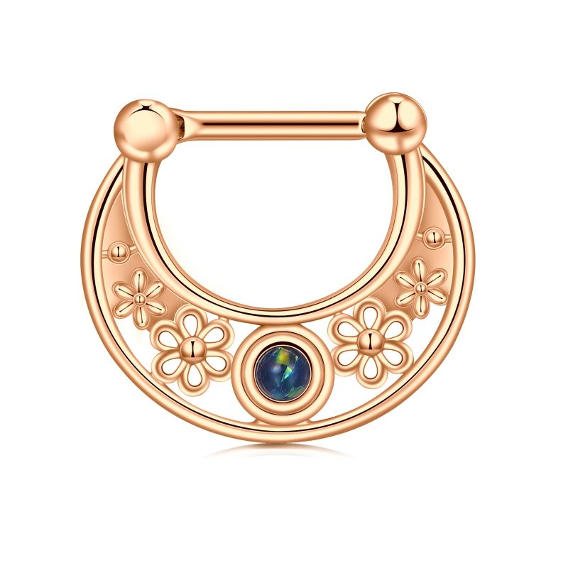 septum clicker rose gold