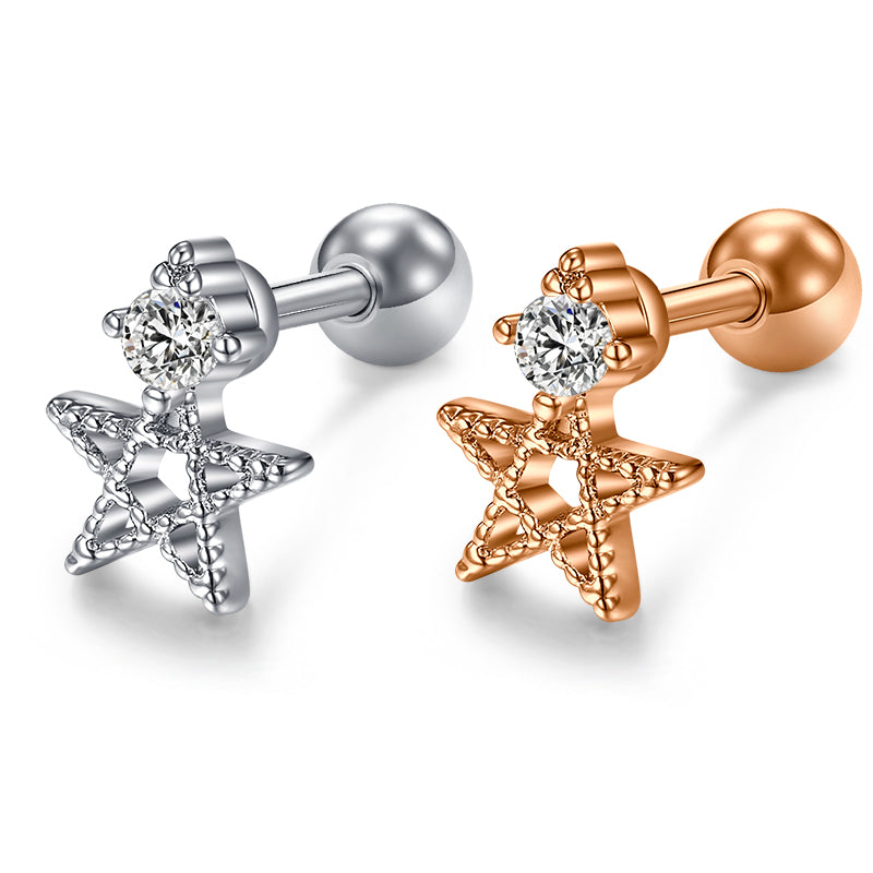 16g Tragus Earrings Cartilage Earrings Star