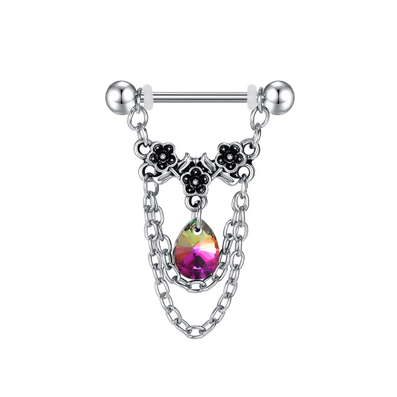 Rainbow dangle 16mm Nipple Shield Ring