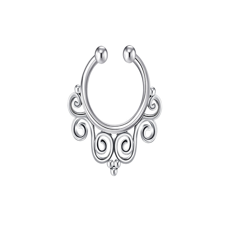 HorseShoe Cloud Edge Fake Nose Ring Hoop