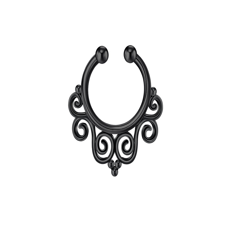 HorseShoe Cloud Edge Fake Nose Ring Hoop