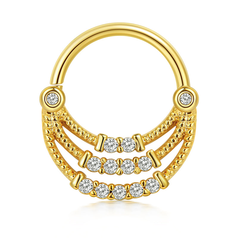 Diamond Nose Hoop Rings for Women